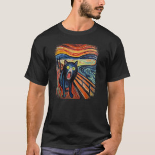 lustiger CAT-Schrei von Edvard Expressionismus Mun T-Shirt