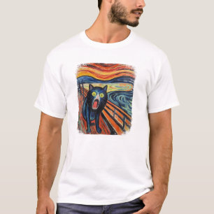 lustiger CAT-Schrei von Edvard Expressionismus T-Shirt