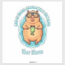 Lustiger CEO des Nichts-Tun Capybara Frosch