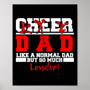 Lustiger Cheer Dad Cheerleading Papa Tochter Cheer Poster