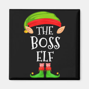 Lustiger Chef-Elf-Familien-Weihnachts-Chef-Elf-Pul Magnet