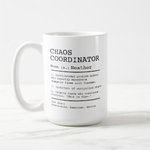 Lustiger Chef-Geschenk-Chaos-Koordinator-Becher, i Kaffeetasse