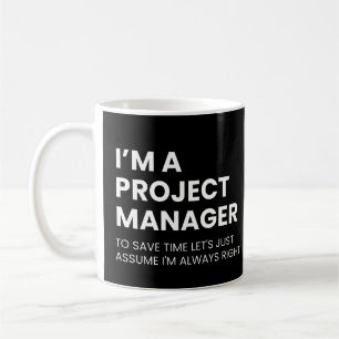 Lustiger Chef sagt Projektmanager Kaffeetasse