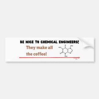 Lustiger Chemieingenieur — Seid nett zu ChemE Autoaufkleber