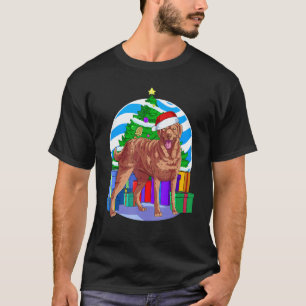 Lustiger Chesapeake Bay Retriever Süßer Weihnachts T-Shirt