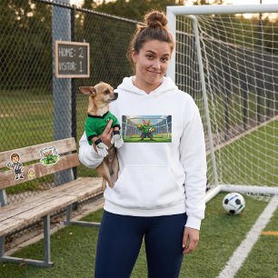 Lustiger Chihuahua-Hund Fußball-Torhüter Hoodie