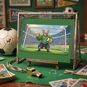 Lustiger Chihuahua-Hund Fußball Torwart Dankeskarte