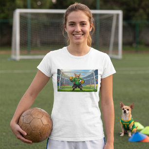 Lustiger Chihuahua-Hund Fußball Torwart T-Shirt