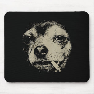Lustiger Chihuahua-Meme einer Frau mit Hund, der Z Mousepad