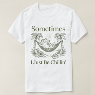 Lustiger Chillin-Frosch Hängematte Strand Tropisch T-Shirt