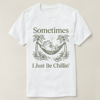 Lustiger Chillin-Frosch Hängematte Strand Tropisch T-Shirt