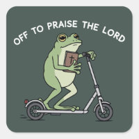 Lustiger christlicher Frosch, der den Herrn lobt,