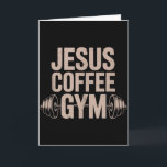Lustiger Christlicher Workout Jesus Kaffee Gym Han Karte<br><div class="desc">Lustiger Christlicher Workout Jesus Kaffee Gym Hantel Kreuz Frauen Tank Top</div>