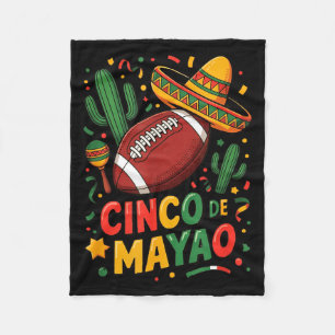 Lustiger cinco de mayo American Football Vater Mut Fleecedecke