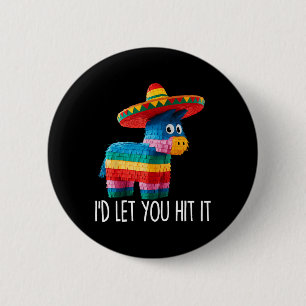 Lustiger Cinco De Mayo Lustiger Pinata Sombrero Hu Button