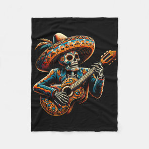 Lustiger Cinco De Mayo Skelett Schädel Fiesta Somb Fleecedecke