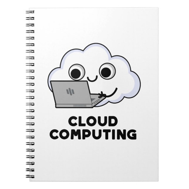 Lustiger Cloud-Computing-Computer-Wetter-Wortwitz Notizblock (Vorderseite)