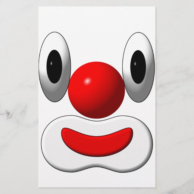 Lustiger Clown Briefpapier (Vorderseite)