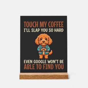 Lustiger Cockapoo Kaffeeliebhaber Acrylschild