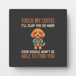 Lustiger Cockapoo Kaffeeliebhaber Fotoplatte