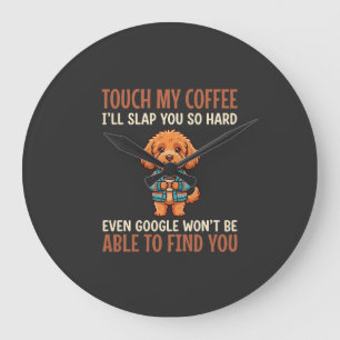 Lustiger Cockapoo Kaffeeliebhaber Große Wanduhr