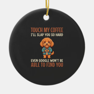Lustiger Cockapoo Kaffeeliebhaber Keramik Ornament