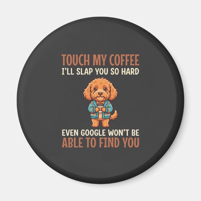 Lustiger Cockapoo Kaffeeliebhaber Magnet (Vorne)