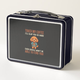 Lustiger Cockapoo Kaffeeliebhaber Metall Brotdose