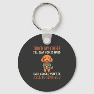 Lustiger Cockapoo Kaffeeliebhaber Schlüsselanhänger