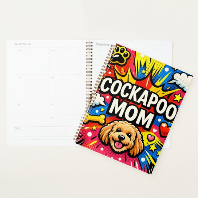 Lustiger Cockapoo-Mutter-Planer Planer (Anzeige)
