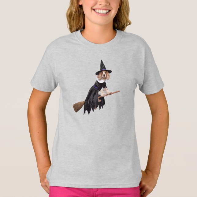 Lustiger Cocker Spaniel Halloween Kinder T-Shirt (Vorderseite)