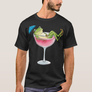 Lustiger Cocktail Frosch Meme Humor Trinken Trinke T-Shirt