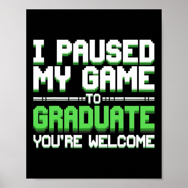 Lustiger College- oder High-School-Gamer-Abschluss Poster (Vorne)