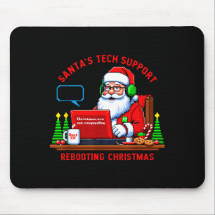 Lustiger Computer-Meme Weihnachtsmanns Tech-Suppor Mousepad