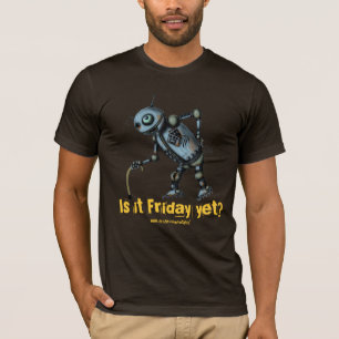 Lustiger cooler alter Roboter will Freitag-T - T-Shirt