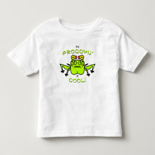 Lustiger Cooler Frosch-Motto-Cartoon-Charakter Kleinkind T-shirt