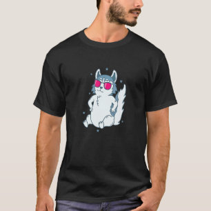 Lustiger cooler Husky Schlittenhund Schnee Nase T-Shirt