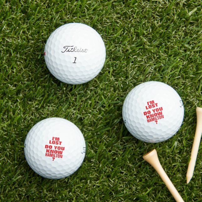 Lustiger, cooler verlorener Ball für Golfer (Insitu Gras)