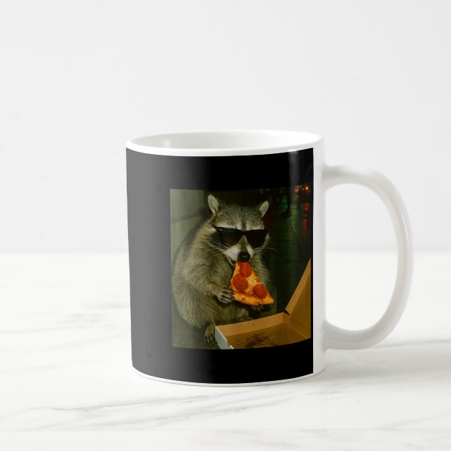 Lustiger Cooler Waschbär Mit Sungles Der Zza Vinta Kaffeetasse (Rechts)