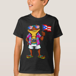 Lustiger Coqui-Frosch Puerto Rico-Flagge Boricua P T-Shirt