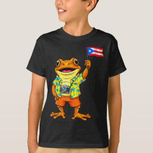 Lustiger Coqui-Frosch Puerto Rico-Flagge Boricua P T-Shirt