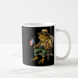 Lustiger Coqui-Frosch Puerto Rico-Flagge Taino Bor Kaffeetasse
