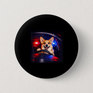 Lustiger Corgi-Fahr-Meme-Hund fährt Auto Button
