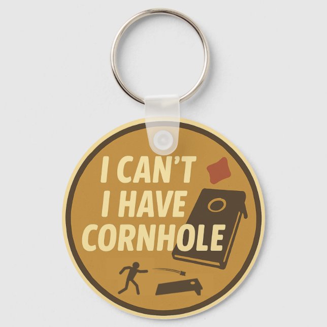 Lustiger Cornhole-Spiel-Enthusiast Grafik Schlüsselanhänger (Vorderseite)