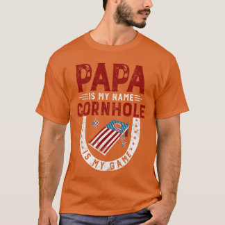 Lustiger Cornhole-Spieler Papa ist mein Name Cornh T-Shirt