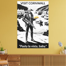 Lustiger Cornwall-themed Filmparodie-Leinwanddruck