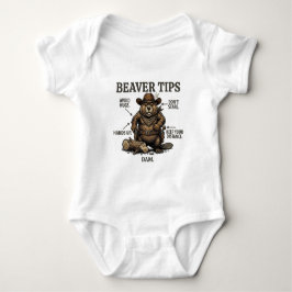 Lustiger Cowboy-Biber-Tipps Wilder Westen Vintage Baby Strampler