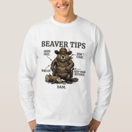 Lustiger Cowboy-Biber-Tipps Wilder Westen Vintage T-Shirt