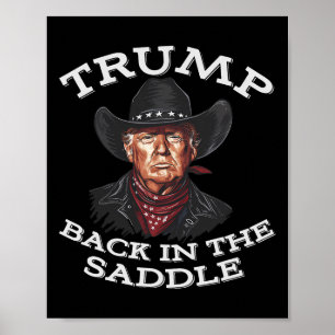 Lustiger Cowboy Western Donald Trump Präsident Us  Poster
