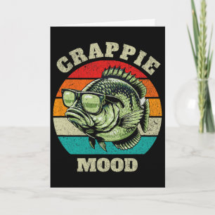 Lustiger Crappie-Mood Retro-Angeln Sarkastischer V Karte